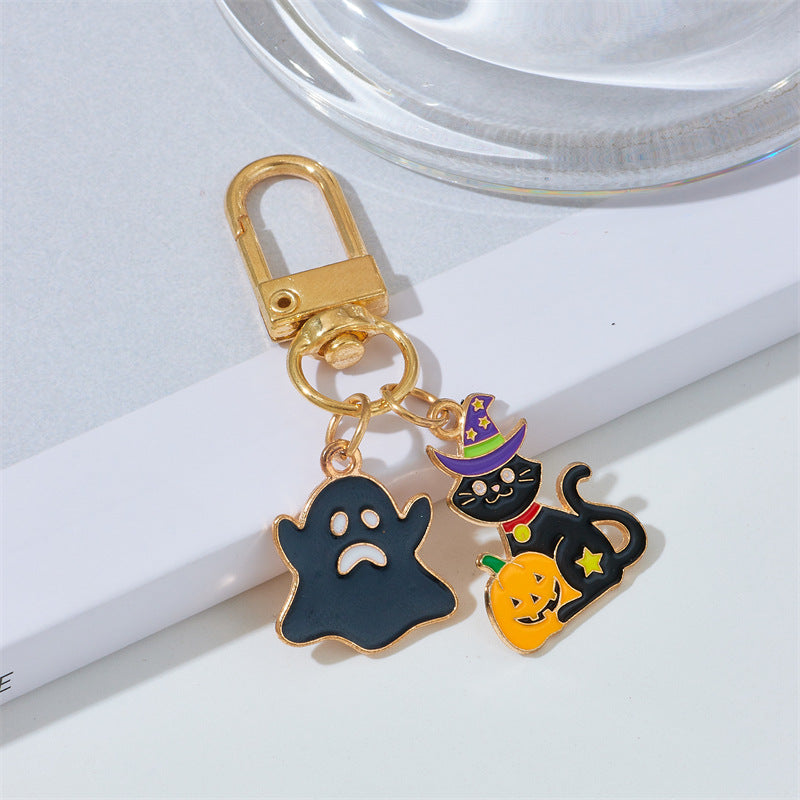 Wholesale Halloween Ghost Demon Witch Alloy Pendant Keychains ACC-KC-QingLian002