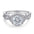 Wholesale  s925 Silver Princess Square zircon  diamond ring