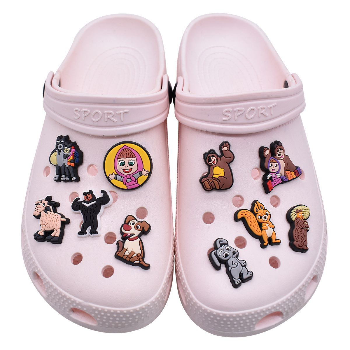 Wholesale Random 100pcs Cartoon Cute Small Animal PVC Soft Rubber Shoe Buckle Decoration ACC-SC-RYY076