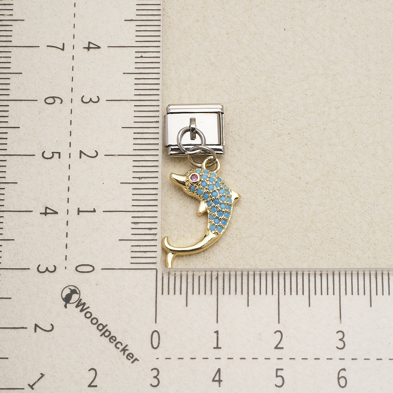 Wholesale Stainless Steel Electroplated Light Blue Heart Sun Seahorse Charm Bracelet DIY Fashion Accessory Gift