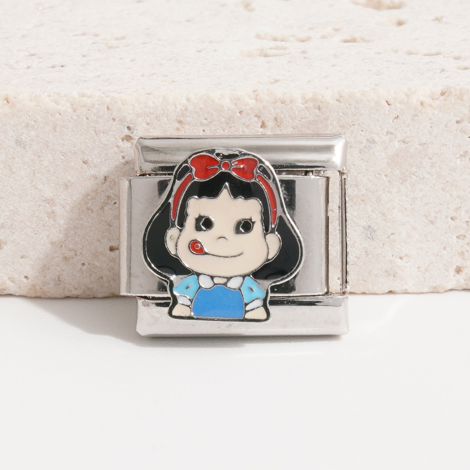 Wholesale 10pcs Italian charm bracelet 9 facial mask DIY splicing stainless steel com posable bracelet