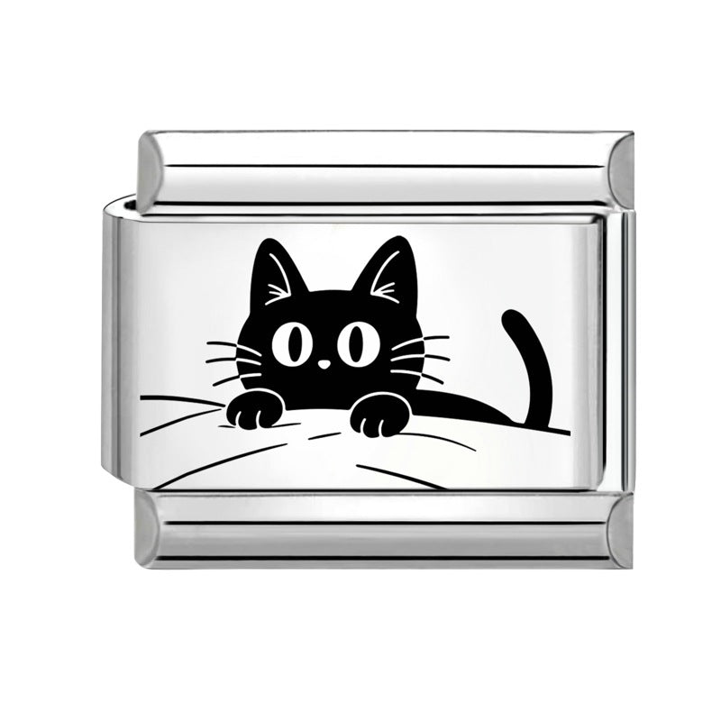 Wholesale 9mm Italian Charm Starter Bracelets DIY Cute Pet Stainless Steel Composable Bracelet