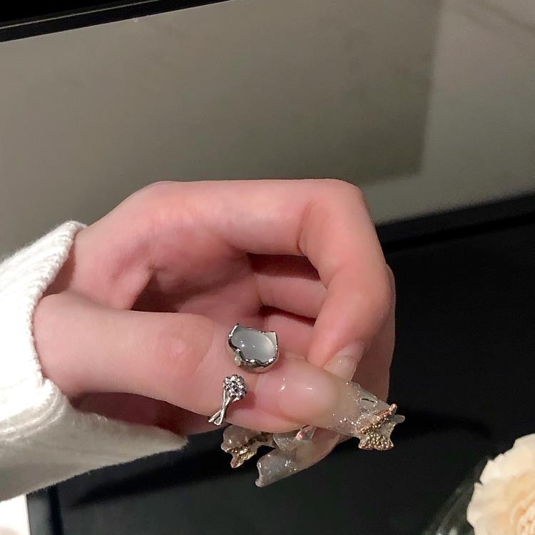 Wholesale Adjustable copper moonstone ring