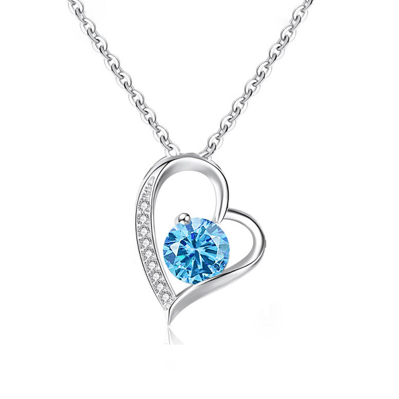 Wholesale S925 Neck Chain Love Heart Shape Necklace