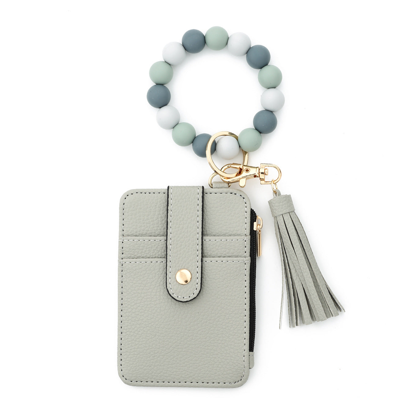 Portachiavi da polso con cinturino in silicone pieghevole portadocumenti all'ingrosso