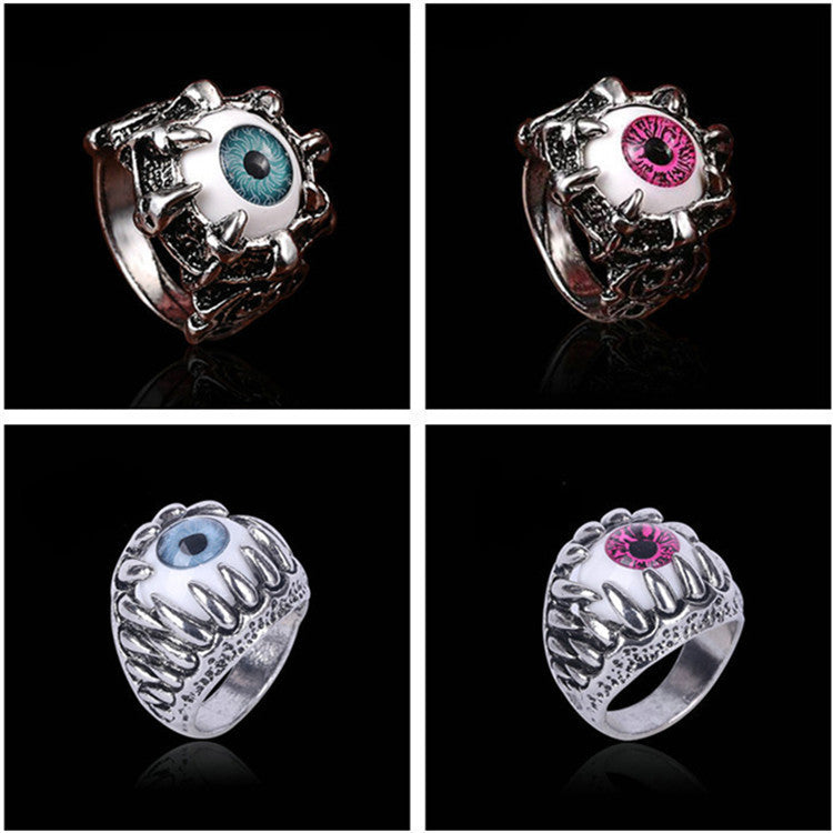 Wholesale Fashion Evil Eye Ring Adjustable Zinc Alloy Jewelry Accessory for Resale