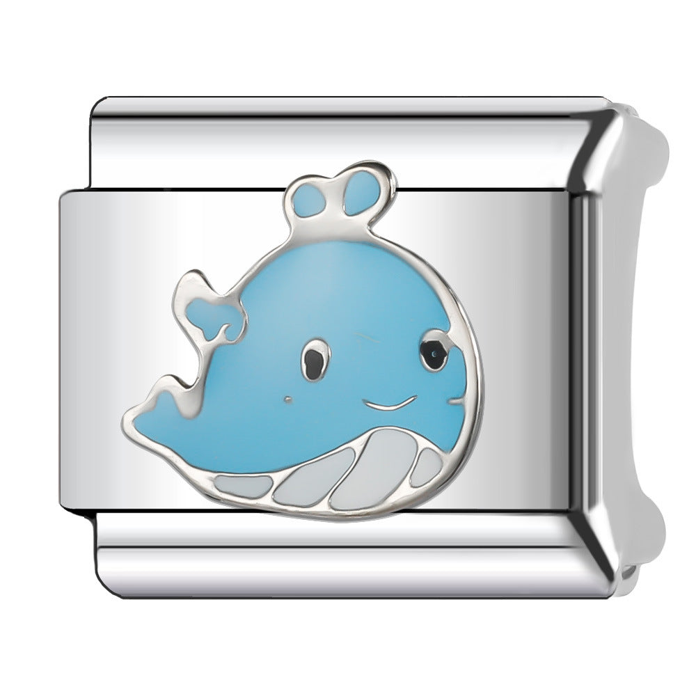 Wholesale Italian Charm Bracelet 9mm DIY Splicing Animal Style Stainless Steel Composable Bracelet