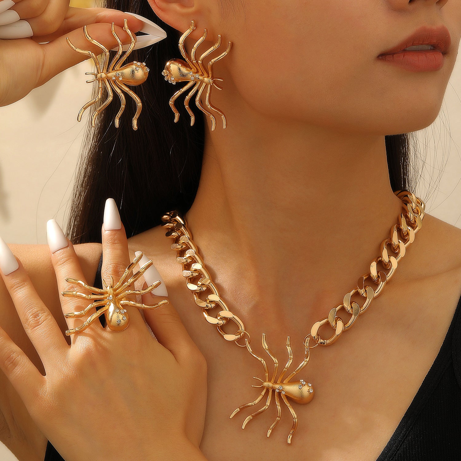 Wholesale Fashion  Earring Ring Necklace Set Animal Jewelry Accessory Party Gift