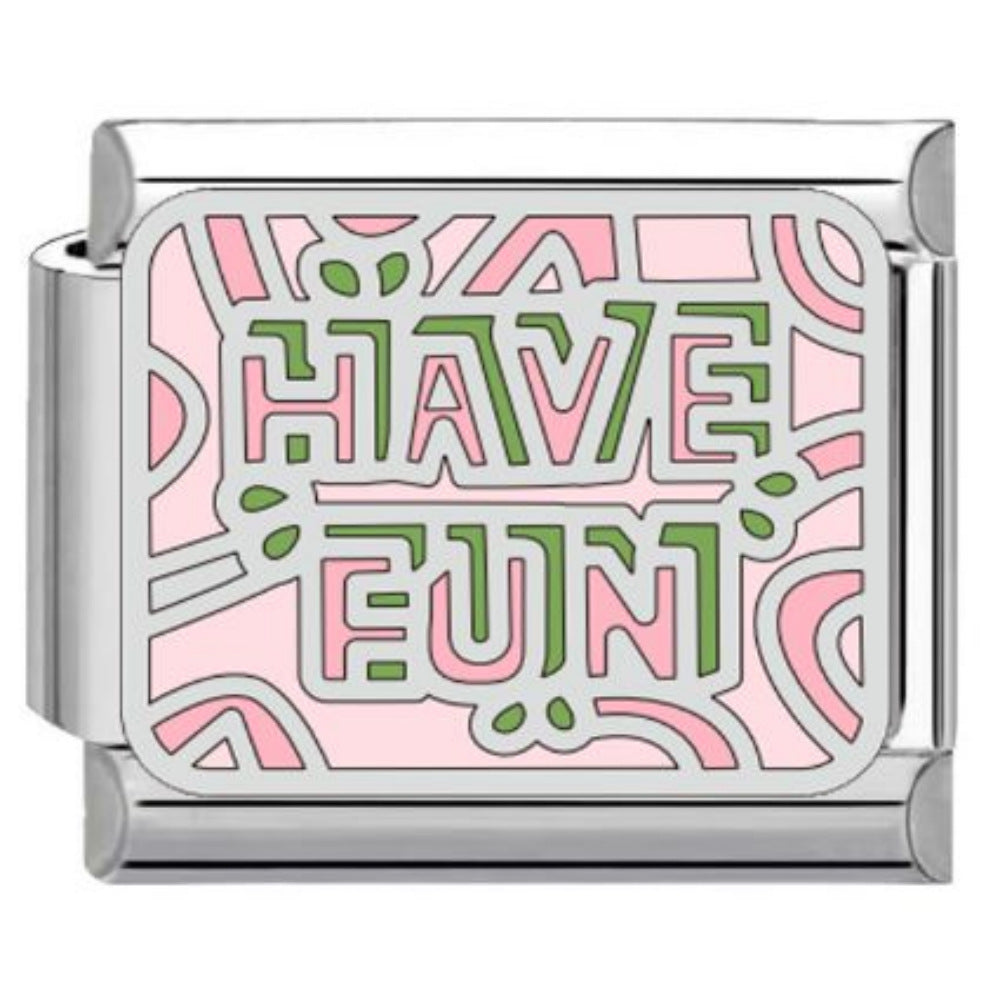 Wholesale Titanium Steel DIY Italian Charms Bracelet Original English Letter Design Boutique Resale Gift
