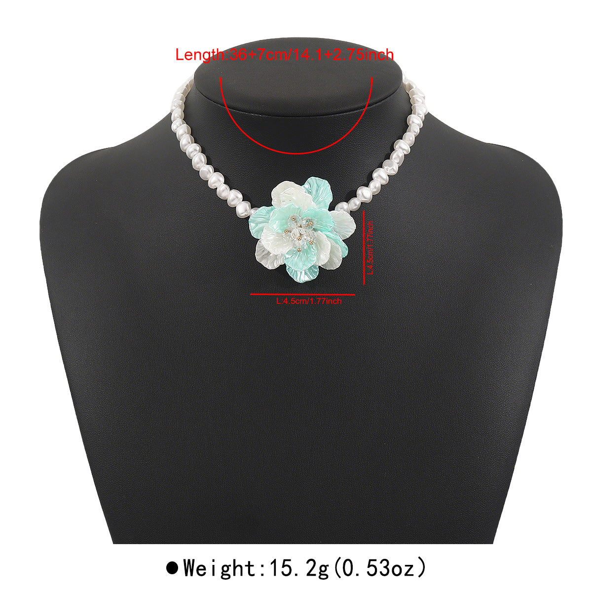 Wholesale Retro Romantic Three-dimensional Camellia Pearl Necklace