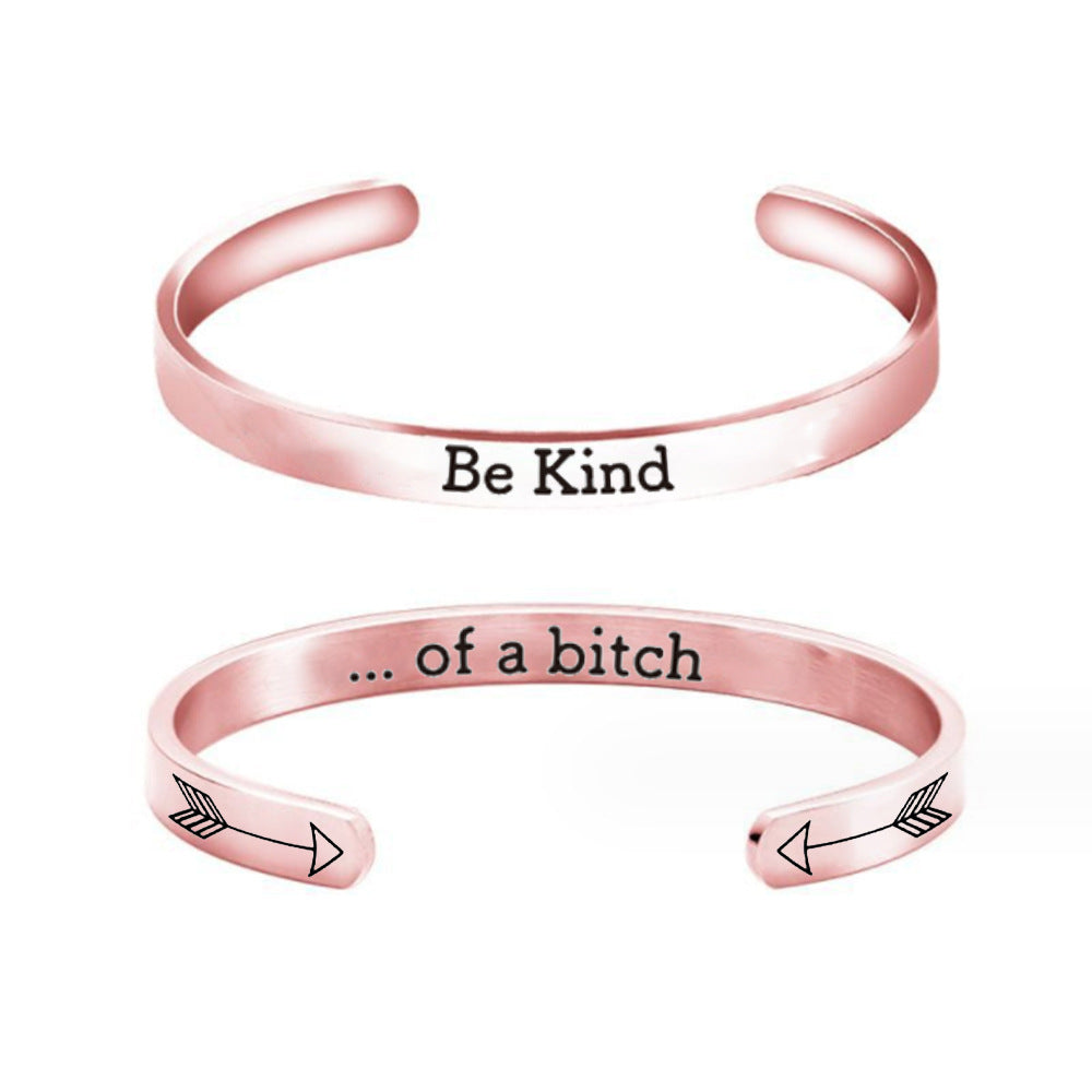 Wholesale Be Kind Friend Gift Stainless Steel Bracelet ACC-BT-Huhe005