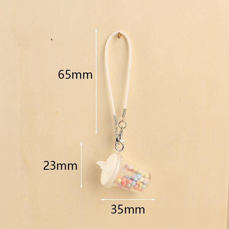 Wholesale Cute Mini Shake Cup Keychain Pendant Doll Accessories