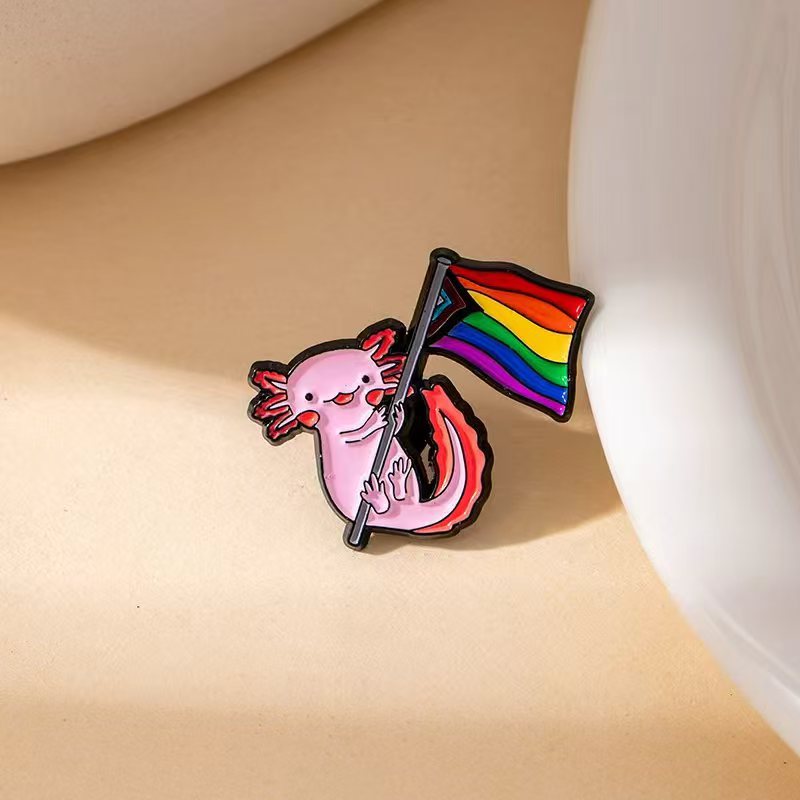Wholesale Cute Cartoon Axolotl Alloy Brooch