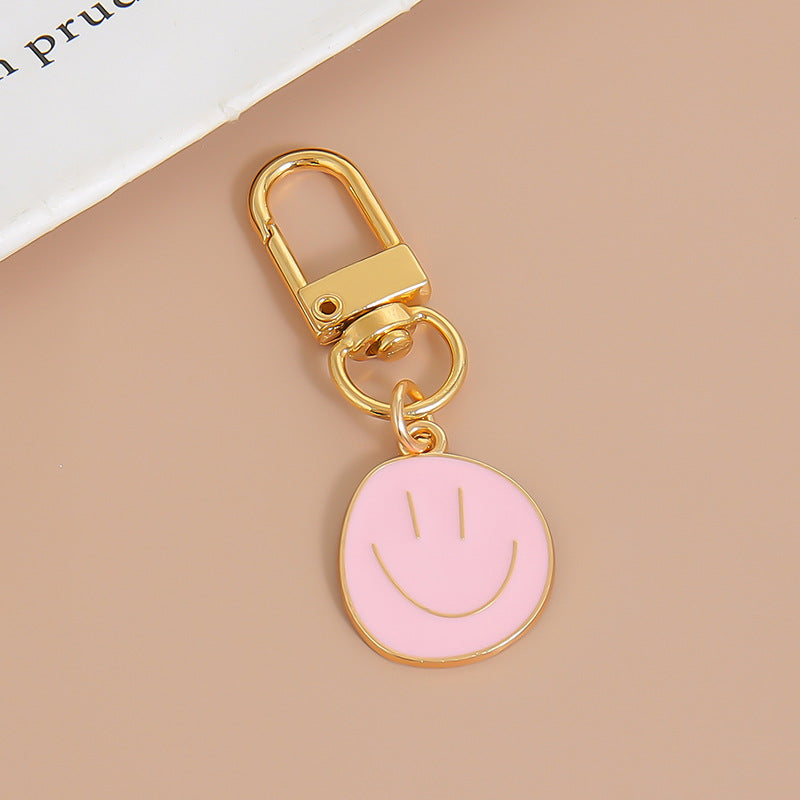 Wholesale Colorful Smiley Face Alloy Keychain - Irregular Expression Bag Charm,  Trendy Accessory