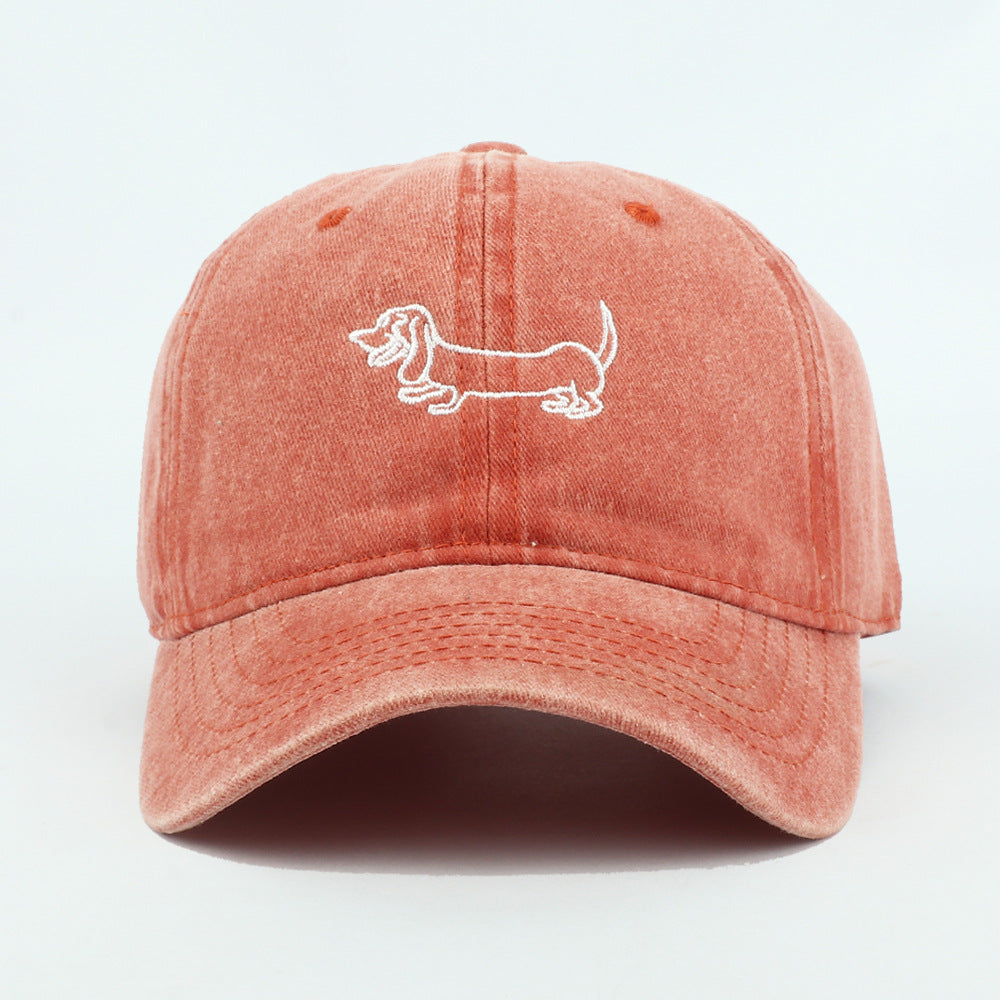 Wholesale Cartoon Funny Puppy Embroidery Vintage Washed Baseball Cap ACC-HT-RongZhao013