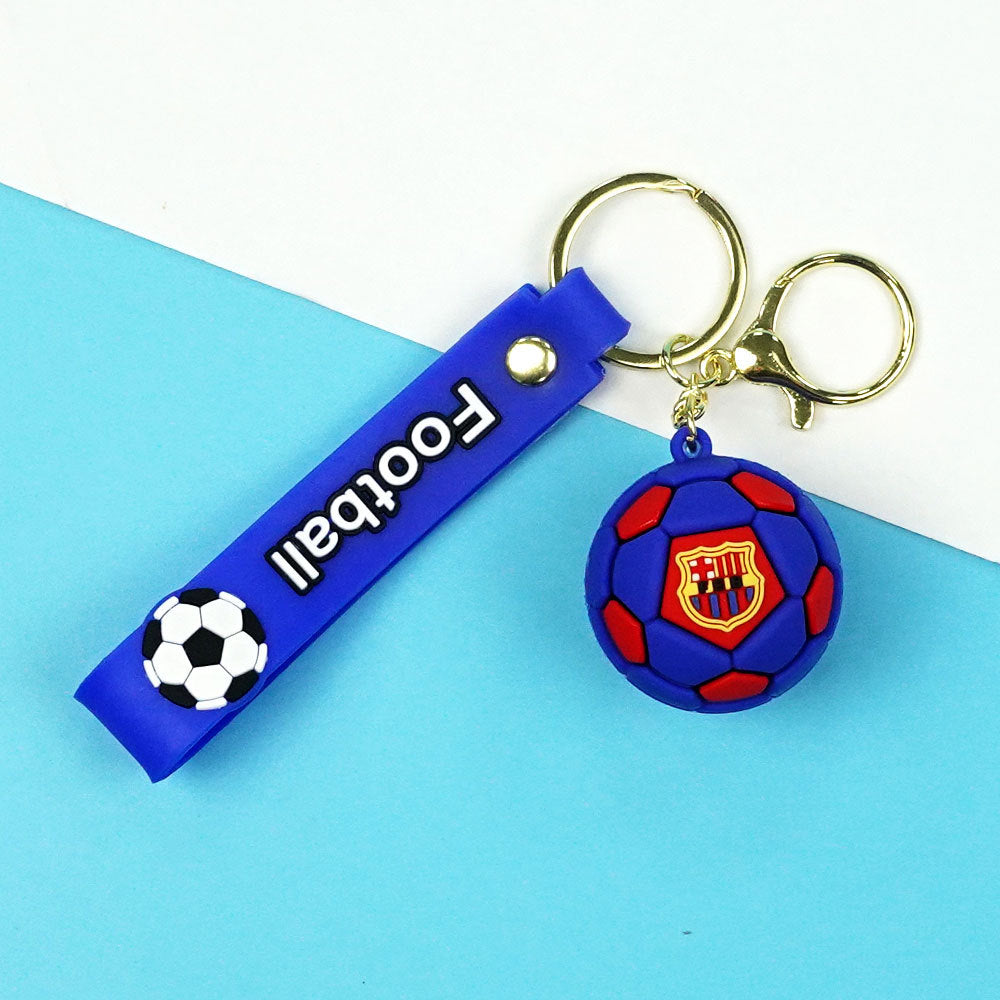 Wholesale Design Football Keychain PVC Material Car Key Accessory Bag Charm for Couples