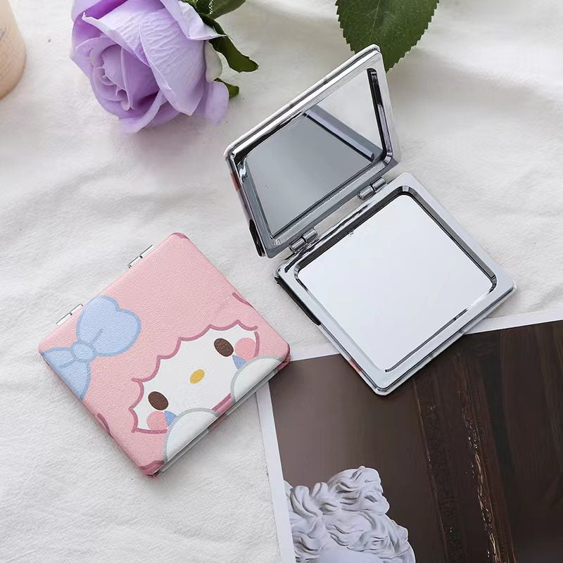 Wholesale Cartoon Cute Portable Mirror Folding Makeup Mirror ACCVIP-MR-Haic004