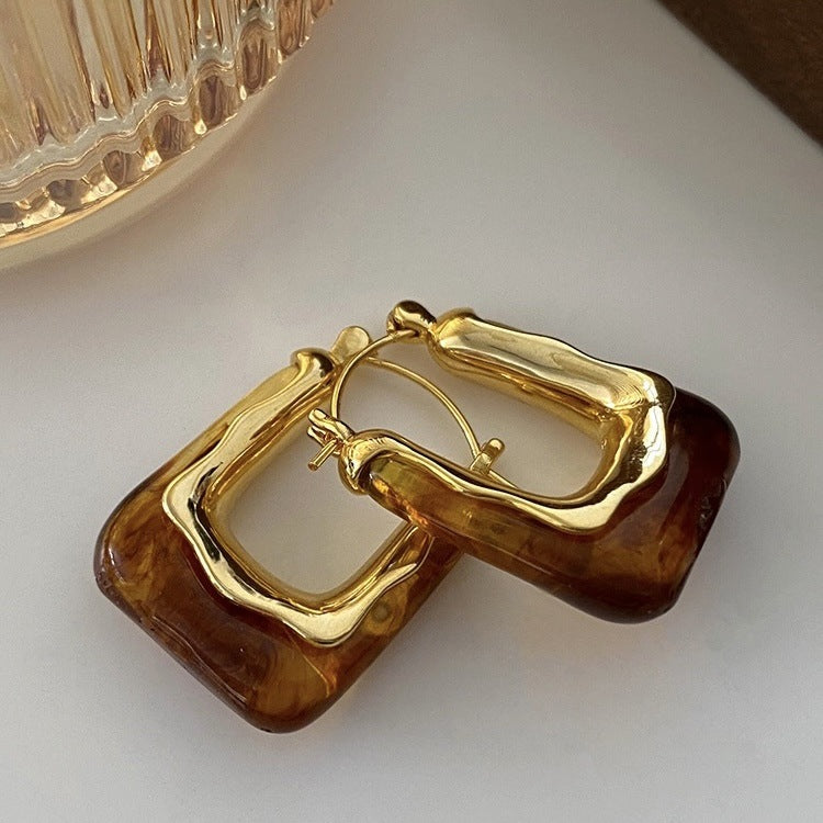 Wholesale Copper Retro U-Shaped Earrings European American Style Boutique Jewelry Accessory