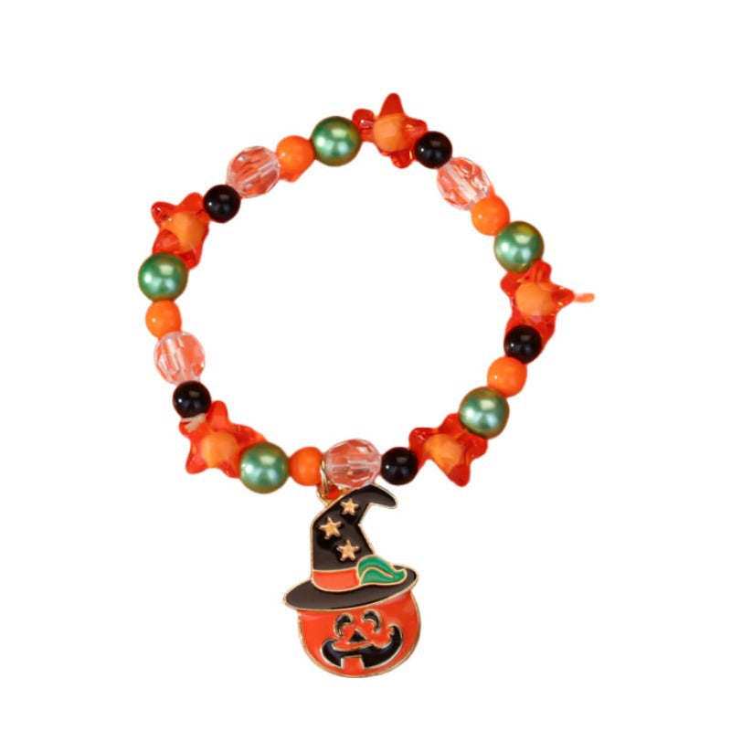 Wholesale  Ghost Pumpkin Bat Elastic Bracelet