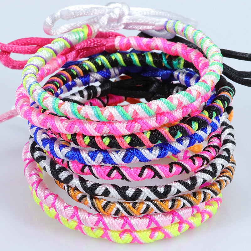 Wholesale Bohemian Style Colorful Hand-woven Rope Wear Bracelet