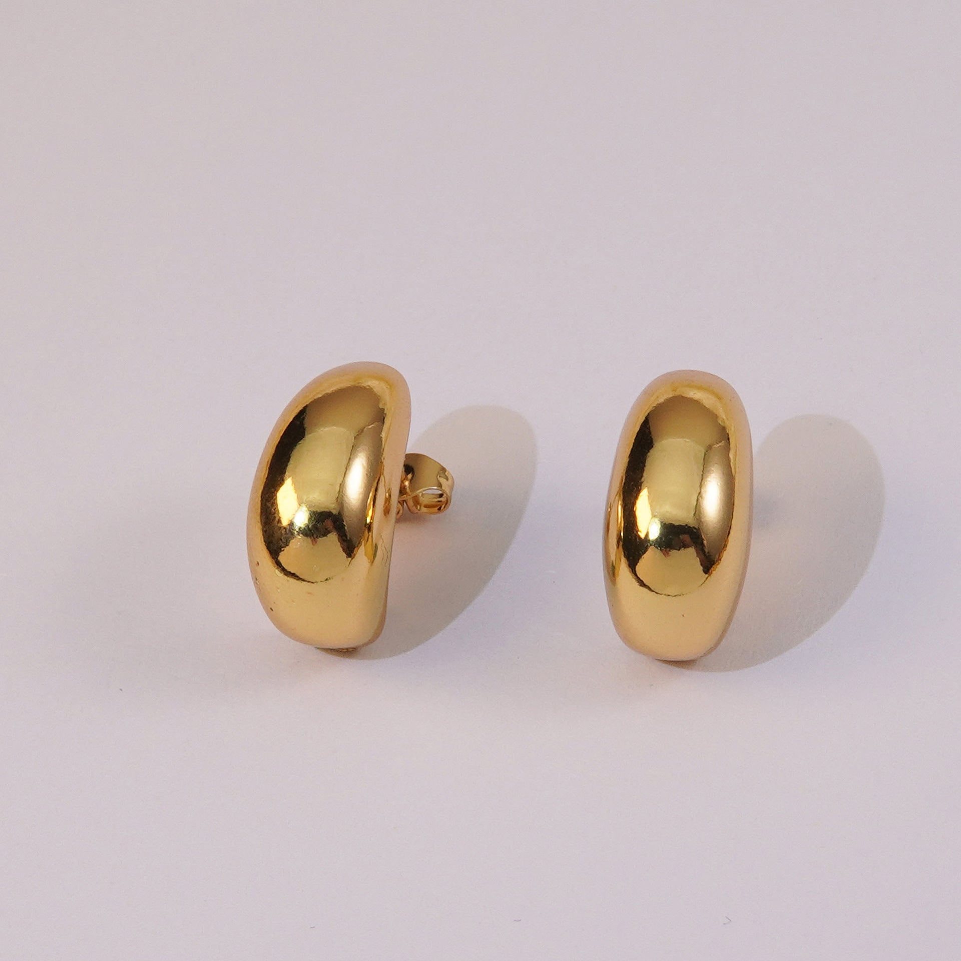 Wholesale  titanium steel earrings fashion personality smooth small water drop earrings