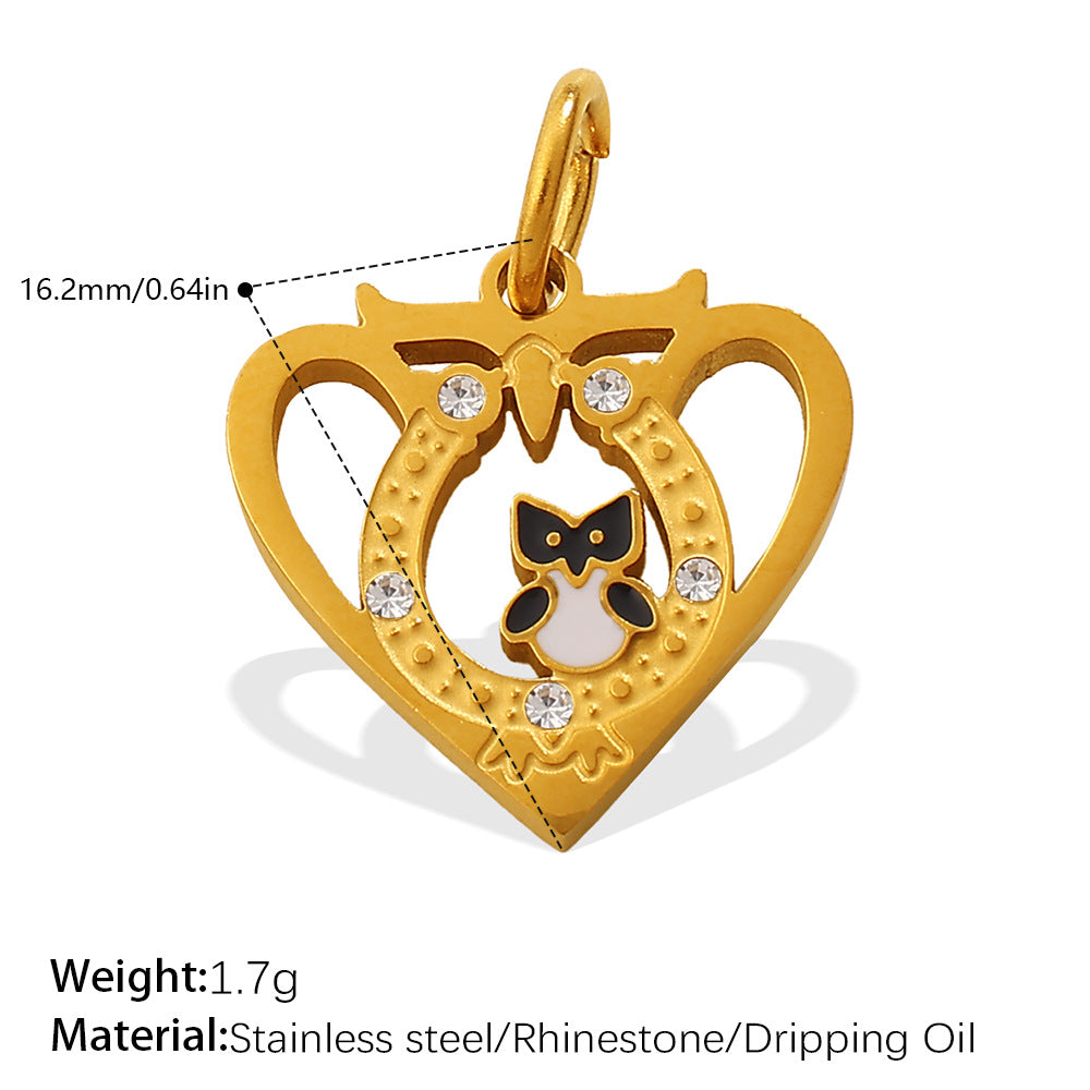 Wholesale Retro Elegant Style DIY Star and Moon Phase Diamond Charms for Jewelry