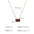 Wholesale Titanium Steel oval necklace  color zircon pendant clavicle chain