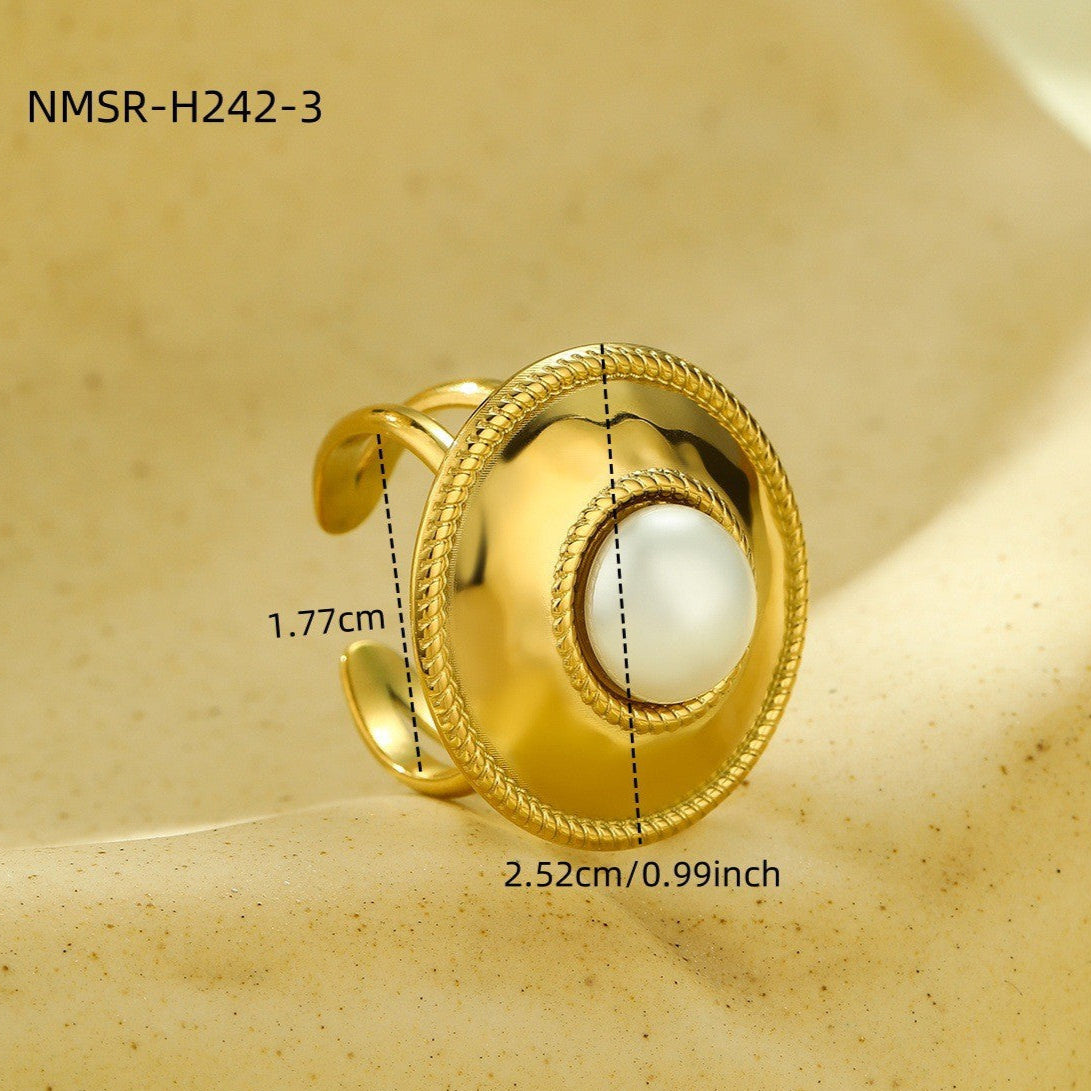 Wholesale Retro Eye of Horus Accessories Light Luxury Open  Stainless Steel Ring