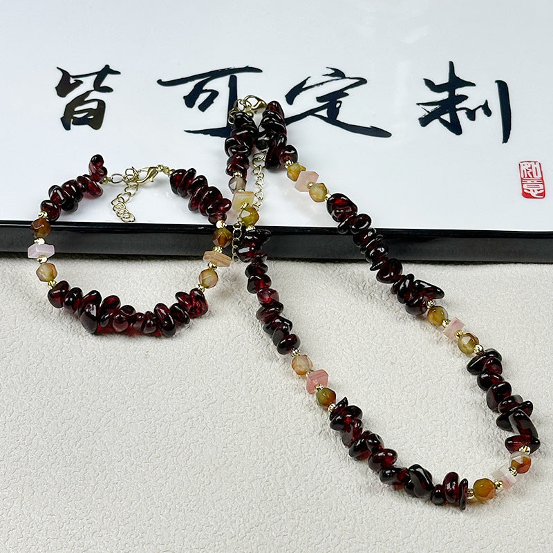 Großhandel natürliche Kiesstich -Barock -Perlenkette