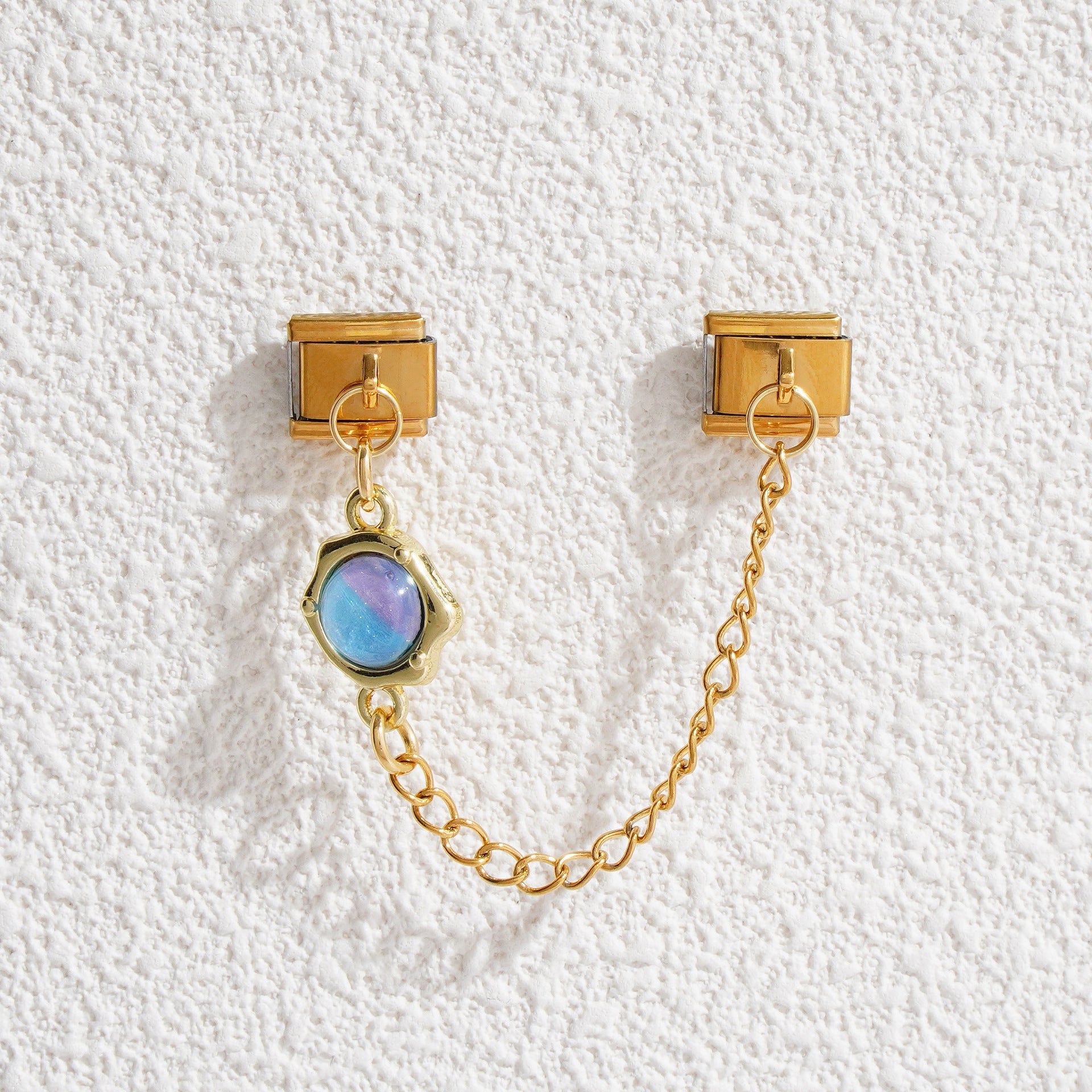 Wholesale 5pcs Italian Charm Bracelet 9mm DIY Splicing Evil Eye Pendant Stainless Steel Composable Bracelet