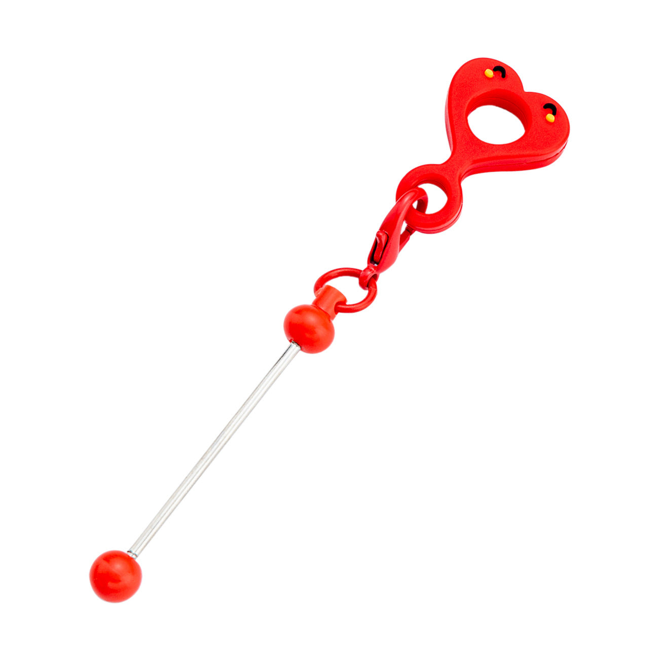 Wholesale v DIY smiley face  straws  Beadable  Keychain