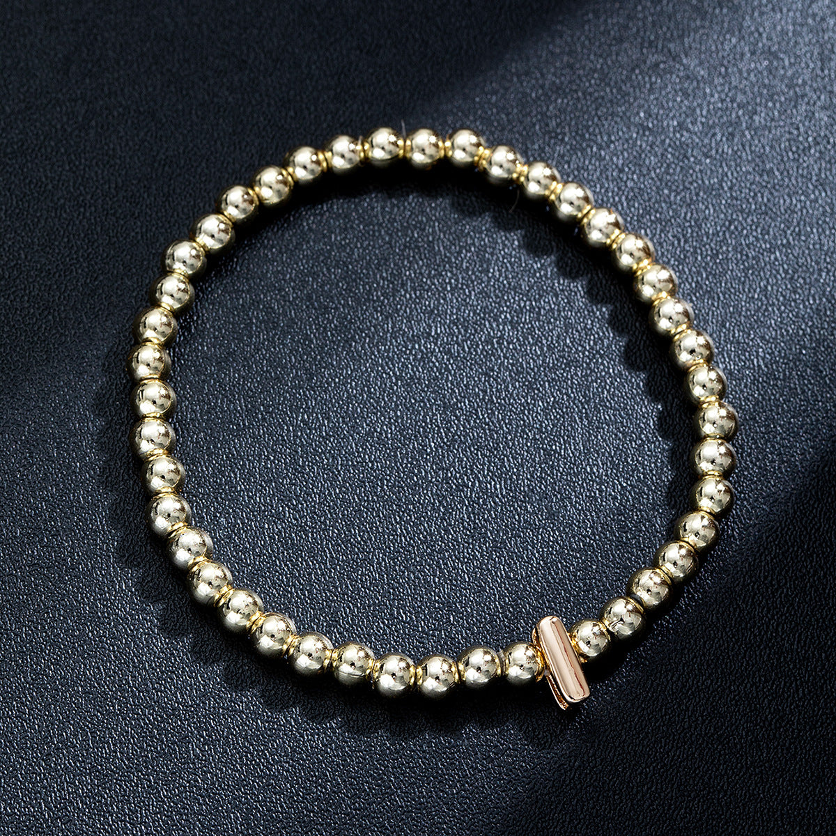 Wholesale Glossy Letter Beaded Elastic Bracelet for Women