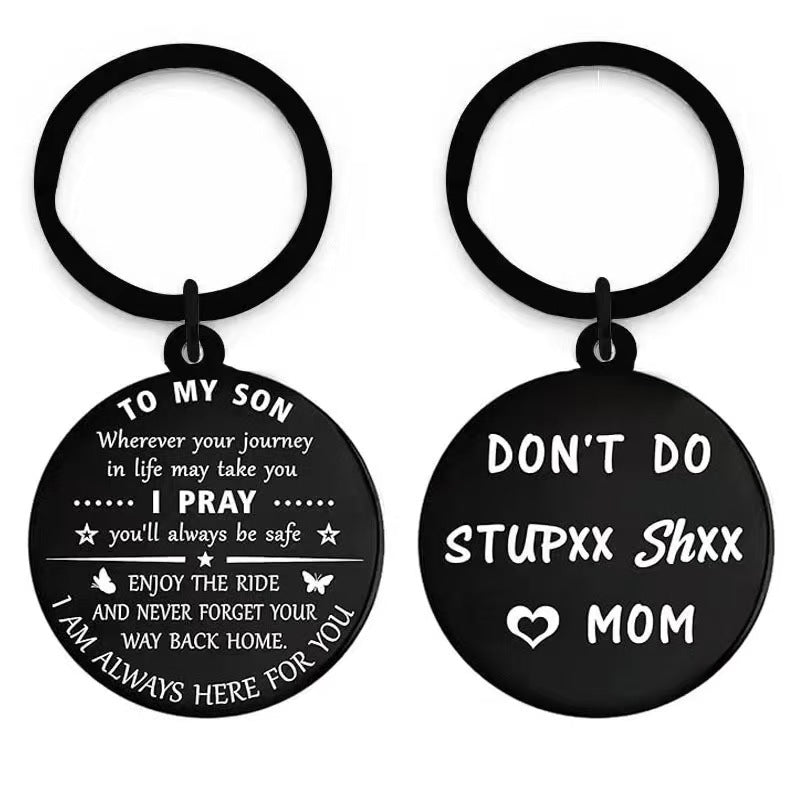 Wholesale Titanium Steel  Engraving Keychain