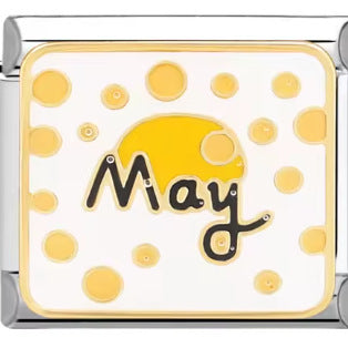 Wholesale 10pcs Italian Charm Bracelet 9mm DIY Splicing Removable Month Stainless Steel Composable Bracelet