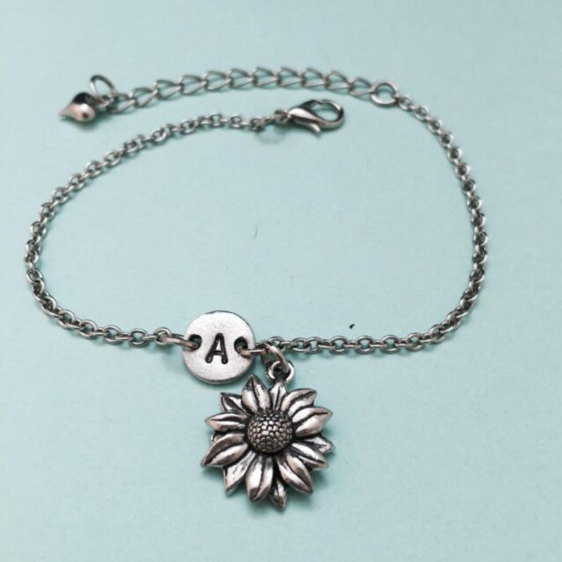 Wholesale Vintage Flower Bracelet Antique Style Alloy Jewelry Chic Sunflower Charm For Women Everyday Fashion Accessory Gift