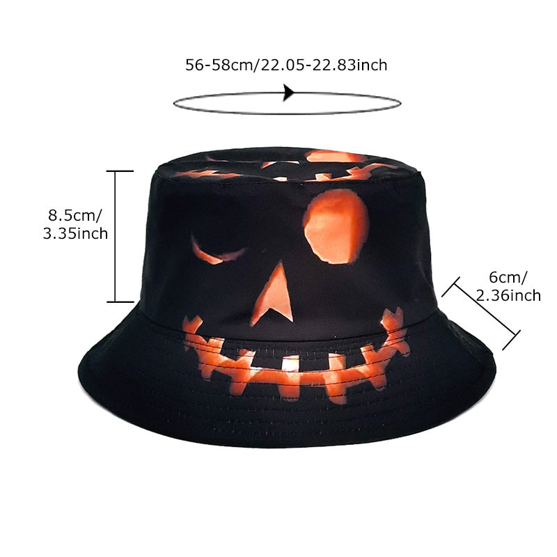 Wholesale  pumpkin ghost face printing basin hat