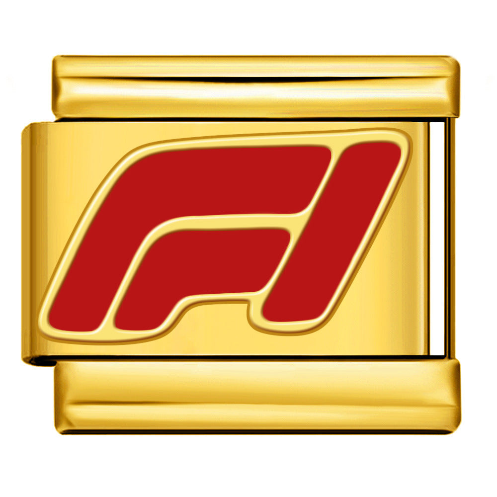 Wholesale Italian Charm Bracelet 9mm DIY Car Logo Series   Creative Stainless Steel Composable Bracelet