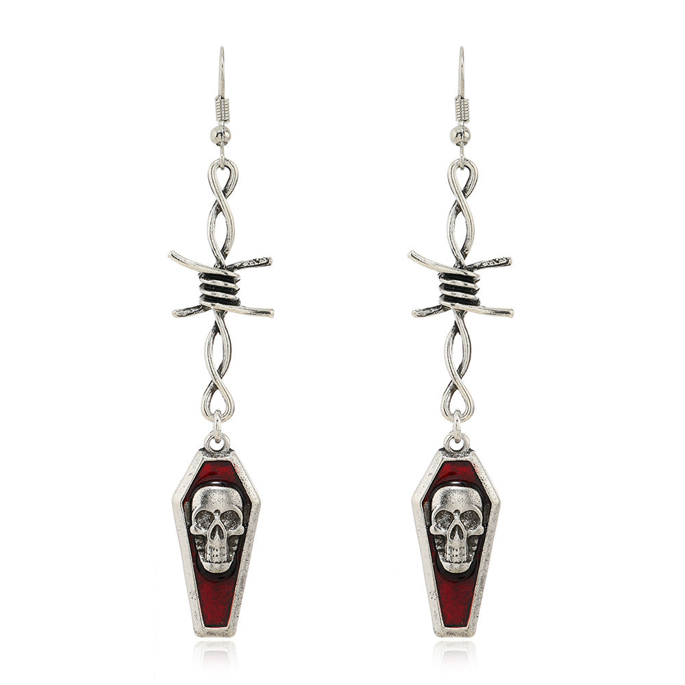 Wholesale Skull Tassel Drop Earrings  Trendy Fashion Accessory for Women