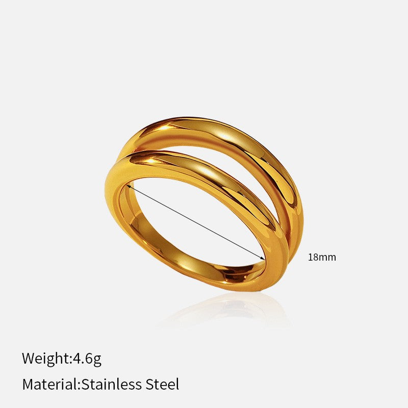 Wholesale  Retro Titanium Steel Ring  Irregular Closed Ring
