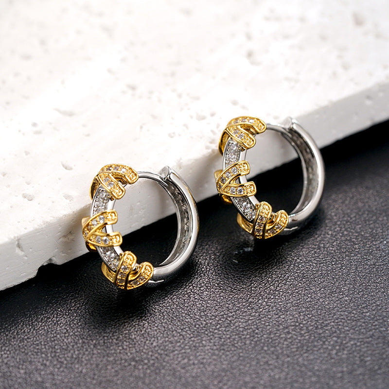 Wholesale Fashion All-match Contrast Color Ear Buckle  Elegant Light Luxury Ear Accessories