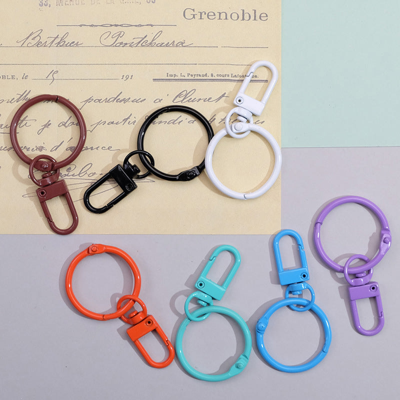 Wholesale 10pcs Colorful DIY Handmade Material Keychain Metal Accessories ACC-KC-QingMou005