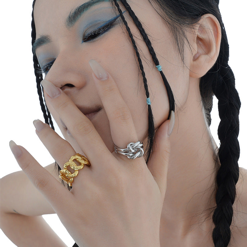 Wholesale Light Luxury Multi-layer Winding S925 Silver Rings ACC-RS-YWE013