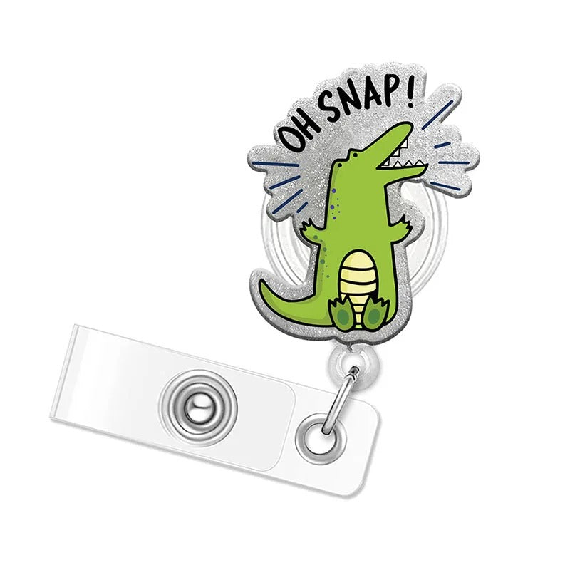 Wholesale Acrylic Fun Zoo Undersea Theme Badge Reel Keychain