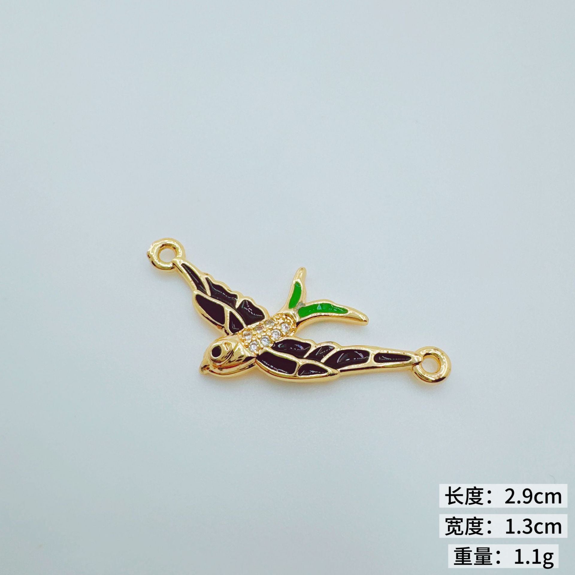 Wholesale 18K Gold Plated Copper Owl Swallow Pendant Charm - Trendy Jewelry Accessory for DIY Necklace Bracelet Making