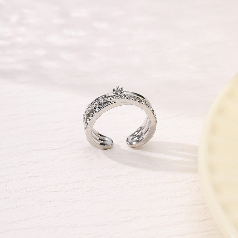 Wholesale Sun and Moon Stacking Rings Diamond Sun and Moon Couple Rings ACC-RS-YunJin002