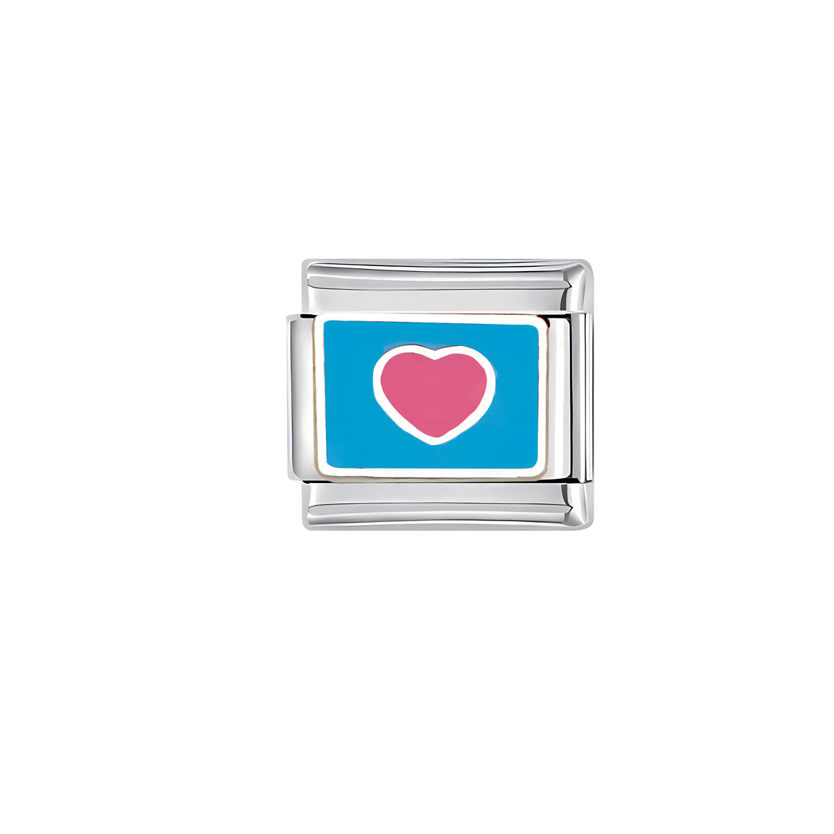 Wholesale Italian Charm Heart Titanium Steel Module Bracelet Free  Matchinging Splicing DIY Charms