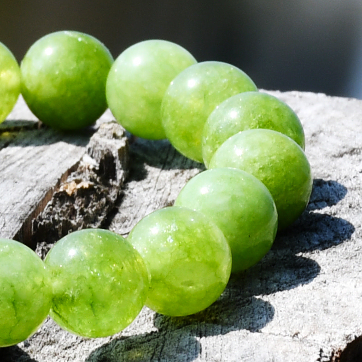 Wholesale Modern Chinese Style Olive Green Stone Bead Bracelet,  Women' s Handmade Fashion Gift