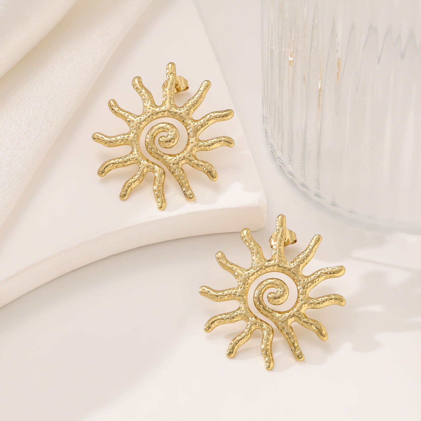 Wholesale Stainless Steel Titanium Steel Gold Light Luxury Earrings