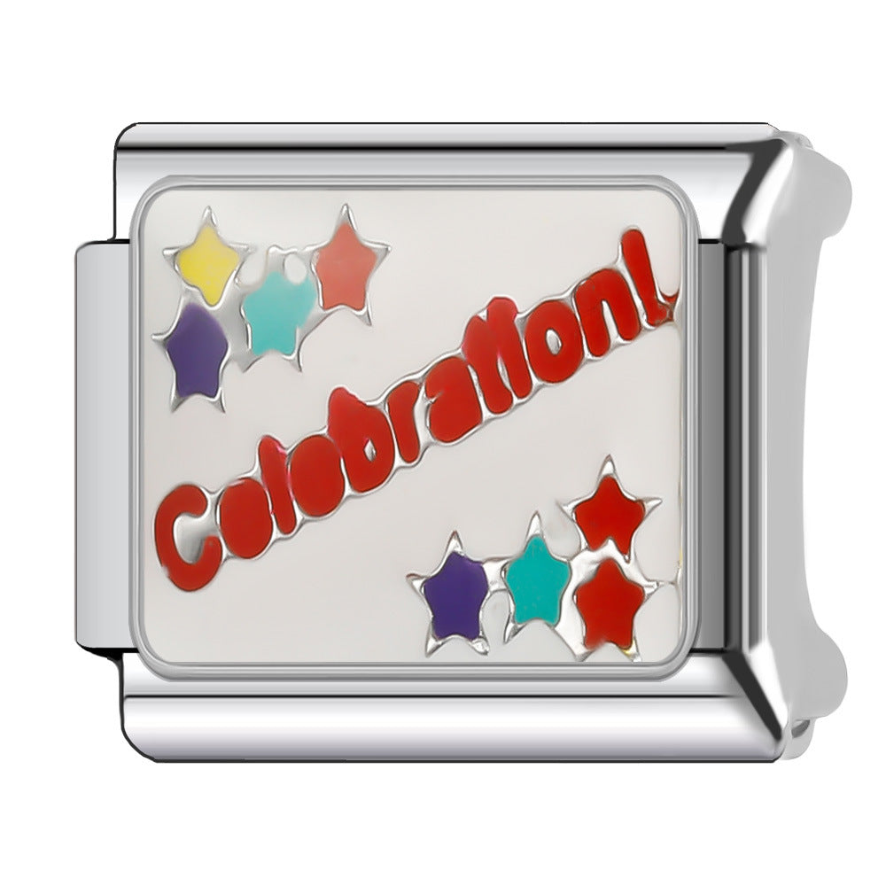 Wholesale Italian Charm Bracelet 9mm DIY Splicing Halloween Series Stainless Steel Composable Bracelet