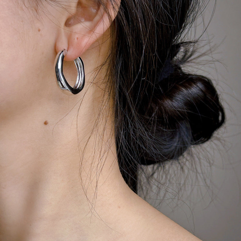 Wholesale Cartoon Style Hoop Earrings Copper Electroplated Fashion Accessory for Women